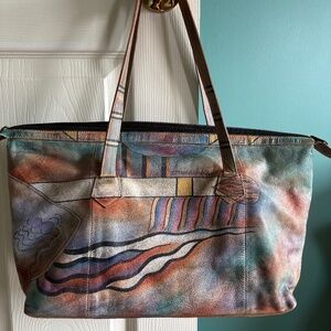 VINTAGE ANUSCHKA HAND-PAINTED ONE OF A KIND HANDBAG